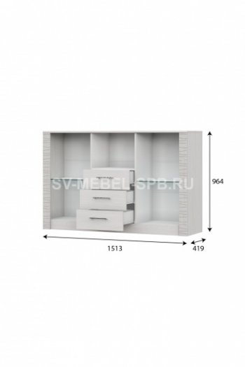 Комод-витрина Гамма 20 (sv) в Алдане - mebel154.com