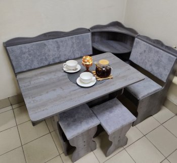 Кухонный уголок Миссия с полкой ткань в Алдане - mebel154.com