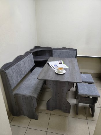 Кухонный уголок Миссия с полкой ткань в Алдане - mebel154.com