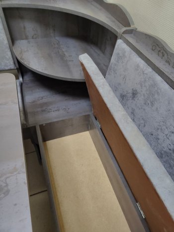 Кухонный уголок Миссия с полкой ткань в Алдане - mebel154.com