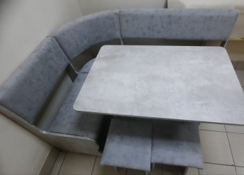 Кухонный уголок Миссия V велюр (цемент) в Алдане - mebel154.com