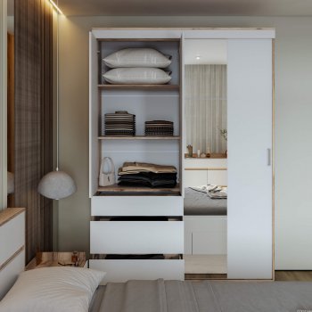 Шкаф-купе Брауни 1.5м в Алдане - mebel154.com