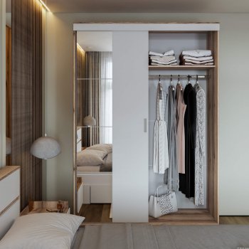 Шкаф-купе Брауни 1.5м в Алдане - mebel154.com