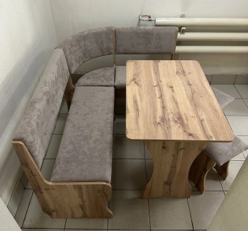 Кухонный уголок Миссия V велюр (дуб вотан) в Алдане - mebel154.com