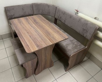 Кухонный уголок Миссия  V велюр(коричневый) в Алдане - mebel154.com