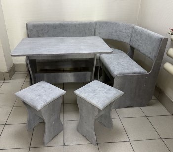Кухонный уголок Миссия V велюр (сириус) в Алдане - mebel154.com