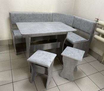 Кухонный уголок Миссия V велюр (сириус) в Алдане - mebel154.com