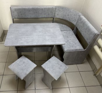 Кухонный уголок Миссия V велюр (сириус) в Алдане - mebel154.com