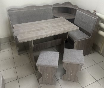 Кухонный уголок Миссия с полкой, ткань(локи) в Алдане - mebel154.com