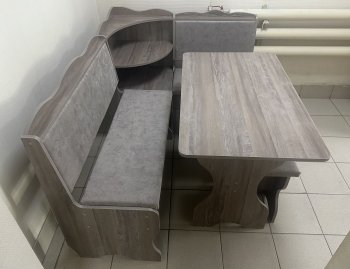 Кухонный уголок Миссия с полкой, ткань(локи) в Алдане - mebel154.com