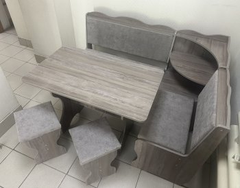 Кухонный уголок Миссия с полкой, ткань(локи) в Алдане - mebel154.com