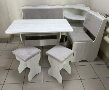 Кухонный уголок Миссия с полкой ткань в Алдане - mebel154.com