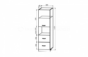 Капри ПНЯ 600 пенал 600 в Алдане - mebel154.com