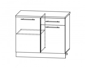 Капри С 1000 шкаф нижний в Алдане - mebel154.com