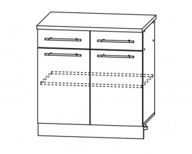 Капри С2Я 800 шкаф нижний с ящиками в Алдане - mebel154.com