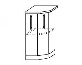 Капри СТ 400 шкаф нижний торцевой угловой в Алдане - mebel154.com