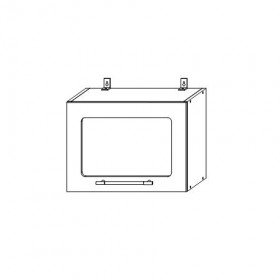 Капри ВПГС 500 шкаф верхний горизонтальный со стеклом в Алдане - mebel154.com