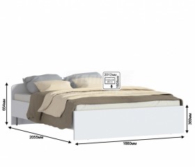 Кито СБ-2301 Кровать универсальная 1600 Белый в Алдане - mebel154.com