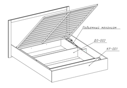Кровать МДФ 1600 с ПМ Амели в Алдане - mebel154.com