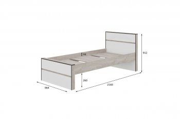 Кровать 0.9м Акита в Алдане - mebel154.com