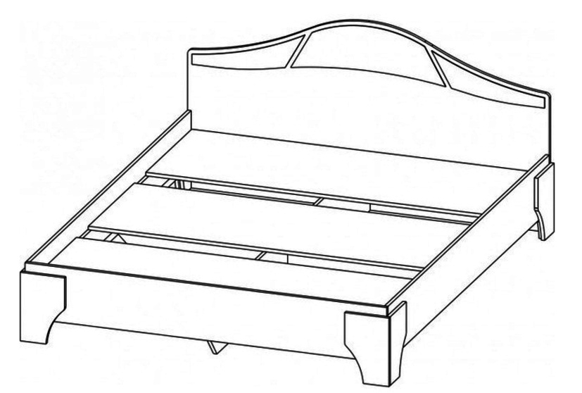 Кровать  1400 Лагуна-5(основание-щит) в Алдане - mebel154.com