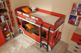 Кровать двухъярусная детская Автобус в Алдане - mebel154.com