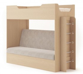 Кровать двухъярусная с диваном в Алдане - mebel154.com