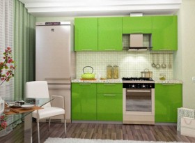 Кухня Олива зеленый металлик модульная в Алдане - mebel154.com