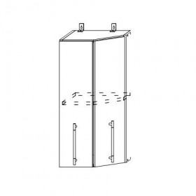 Монако ВПТ 400 шкаф верхний угловой в Алдане - mebel154.com