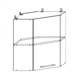 Монако ВПУ 600 шкаф верхний угловой в Алдане - mebel154.com