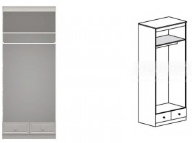 Шкаф 2-х дверный Амалия СБ-990 в Алдане - mebel154.com