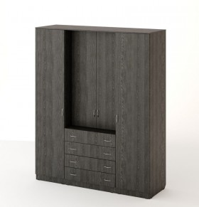 Шкаф распашной 4-х створчатый с 2 ящиками в Алдане - mebel154.com