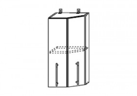 Шкаф верхний торц угл ВПТ 400 Тито в Алдане - mebel154.com