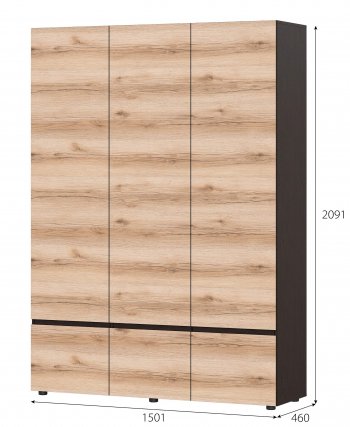 Шкаф 3-х Берген в Алдане - mebel154.com