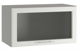 Валерия-М металлик ( каркас ВГ 600, фасад Ф-86) Шкаф верхний горизонтальный со стеклом в Алдане - mebel154.com